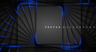 Mavi ışık çizgi gölge koyu gri lüks arka plan