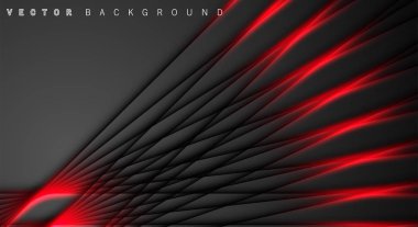 Kırmızı ışık çizgi gölge koyu gri lüks arka plan