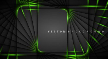 Yeşil ışık çizgi gölge koyu gri lüks arka plan