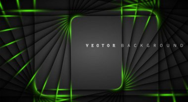 Yeşil ışık çizgi gölge koyu gri lüks arka plan