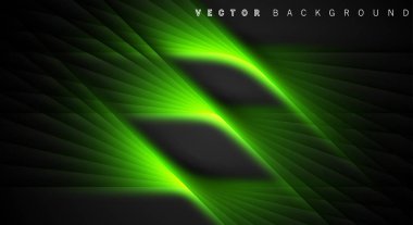 Yeşil ışık çizgi gölge koyu gri lüks arka plan