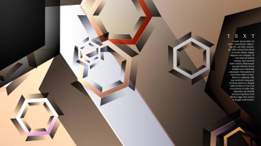 gradyan altıgen şekilli soyut vektör arka planı. arka plan her şey için uygundur. eps 10