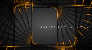 Altın ışık çizgi gölge koyu gri lüks arka plan