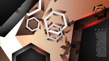 gradyan altıgen şekilli soyut vektör arka planı. arka plan her şey için uygundur. eps 10