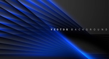 Mavi ışık çizgi gölge koyu gri lüks arka plan