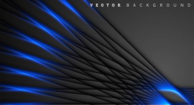 Mavi ışık çizgi gölge koyu gri lüks arka plan