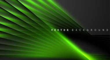 Yeşil ışık çizgi gölge koyu gri lüks arka plan