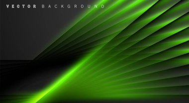 Yeşil ışık çizgi gölge koyu gri lüks arka plan