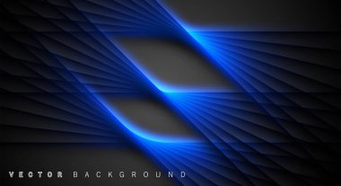 Mavi ışık çizgi gölge koyu gri lüks arka plan