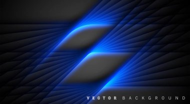 Mavi ışık çizgi gölge koyu gri lüks arka plan