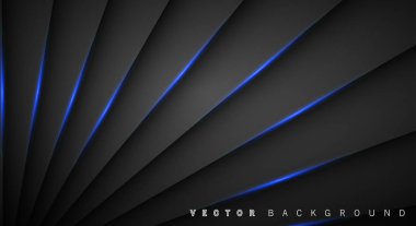 Mavi ışık çizgi gölge koyu gri lüks arka plan