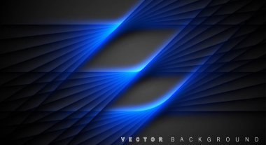 Mavi ışık çizgi gölge koyu gri lüks arka plan