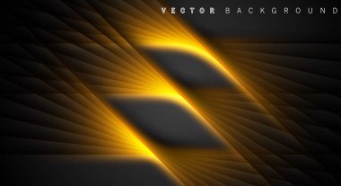 Altın ışık çizgi gölge koyu gri lüks arka plan