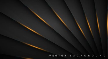 Altın ışık çizgi gölge koyu gri lüks arka plan