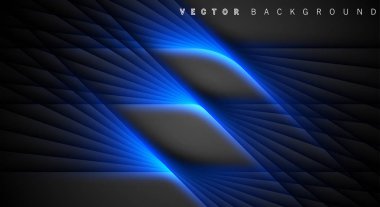 Mavi ışık çizgi gölge koyu gri lüks arka plan