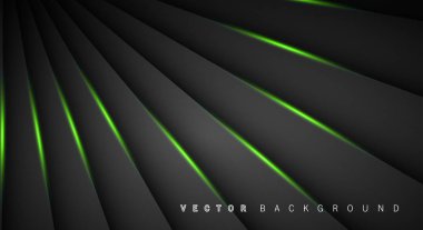 Yeşil ışık çizgi gölge koyu gri lüks arka plan