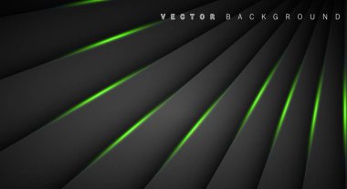 Yeşil ışık çizgi gölge koyu gri lüks arka plan
