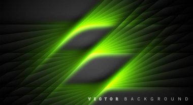 Yeşil ışık çizgi gölge koyu gri lüks arka plan