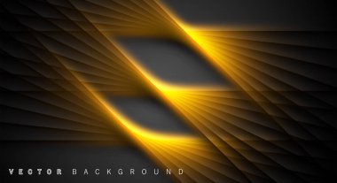 Altın ışık çizgi gölge koyu gri lüks arka plan