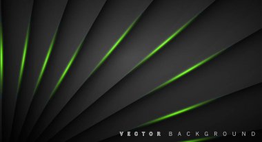 Yeşil ışık çizgi gölge koyu gri lüks arka plan