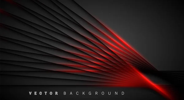 Ombre ligne de lumière rouge fond luxe gris foncé — Image vectorielle