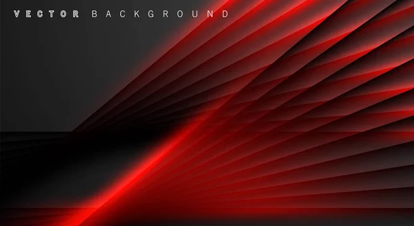 赤いライトラインシャドウダークグレーの豪華な背景 — ストックベクタ