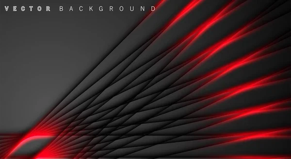 Red Light line cień ciemny szary luksusowe tło — Wektor stockowy