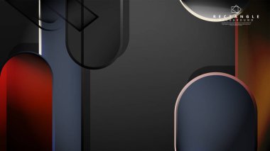 Soyut arka plan Tuğla ve taş renklerde yuvarlak dikdörtgen