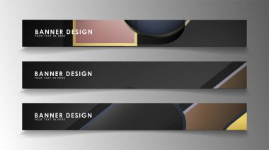 Banner soyut arka planı ayarlayın. Dikdörtgen, tuğla ve taş renklerde yuvarlak