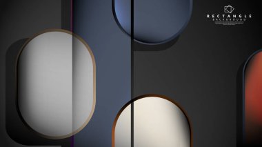 Soyut arka plan Tuğla ve taş renklerde yuvarlak dikdörtgen