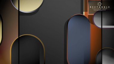 Soyut arka plan Tuğla ve taş renklerde yuvarlak dikdörtgen