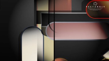 Soyut arka plan Tuğla ve taş renklerde yuvarlak dikdörtgen