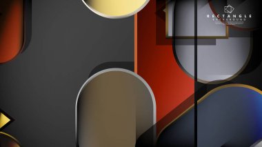 Soyut arka plan Tuğla ve taş renklerde yuvarlak dikdörtgen