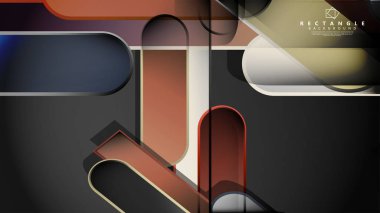 Soyut arka plan Tuğla ve taş renklerde yuvarlak dikdörtgen