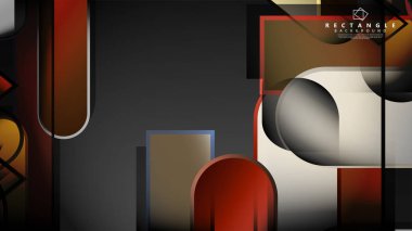 Soyut arka plan Tuğla ve taş renklerde yuvarlak dikdörtgen