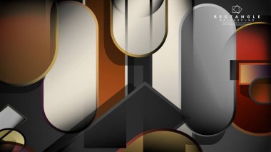 Soyut arka plan Tuğla ve taş renklerde yuvarlak dikdörtgen