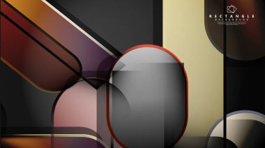 Soyut arka plan Tuğla ve taş renklerde yuvarlak dikdörtgen