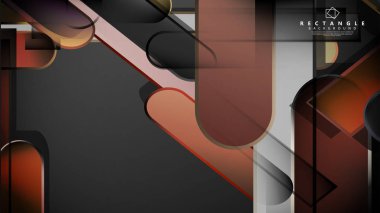 Soyut arka plan Tuğla ve taş renklerde yuvarlak dikdörtgen