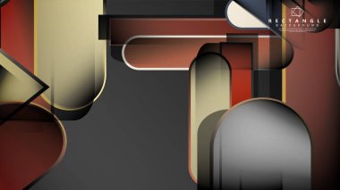 Soyut arka plan Tuğla ve taş renklerde yuvarlak dikdörtgen