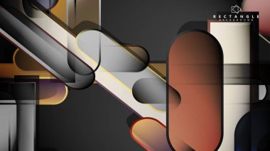 Soyut arka plan Tuğla ve taş renklerde yuvarlak dikdörtgen