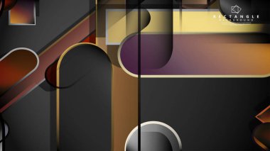 Soyut arka plan Tuğla ve taş renklerde yuvarlak dikdörtgen