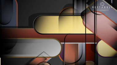 Soyut arka plan Tuğla ve taş renklerde yuvarlak dikdörtgen