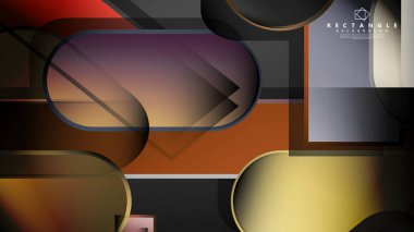 Soyut arka plan Tuğla ve taş renklerde yuvarlak dikdörtgen