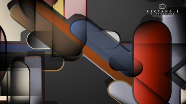 Soyut arka plan Tuğla ve taş renklerde yuvarlak dikdörtgen