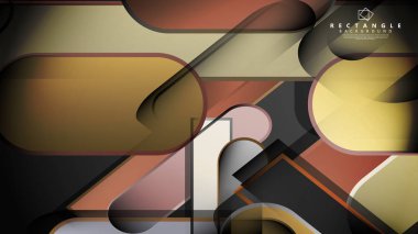 Soyut arka plan Tuğla ve taş renklerde yuvarlak dikdörtgen