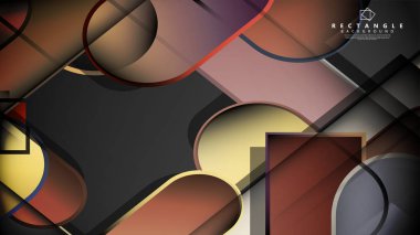 Soyut arka plan Tuğla ve taş renklerde yuvarlak dikdörtgen