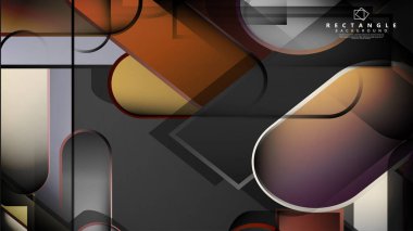 Soyut arka plan Tuğla ve taş renklerde yuvarlak dikdörtgen