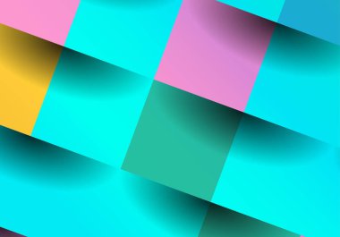 kare kare ile soyut, renkli arka plan. Geometrik vektör, moda duvar kağıdı şablonu. malzeme tasarım arka plan. origami tarzı, vektör, kartvizit düzeni