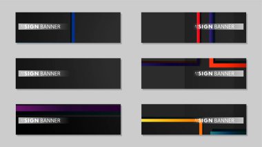 kare afiş vektör koleksiyonu. renkli parlaklar degrade