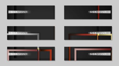 kare afiş vektör koleksiyonu. taş ve tuğla gradyan renk kompozisyonu